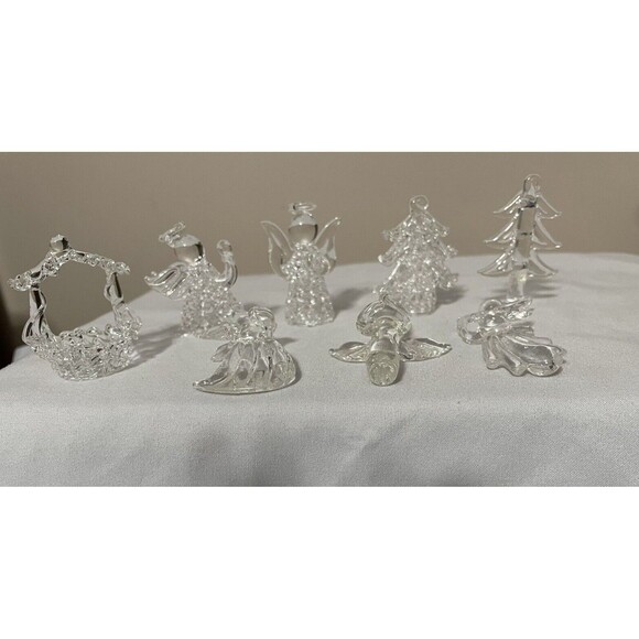 Set of 8 Vintage Hand Blown Glass Christmas Ornaments - Picture 1 of 4